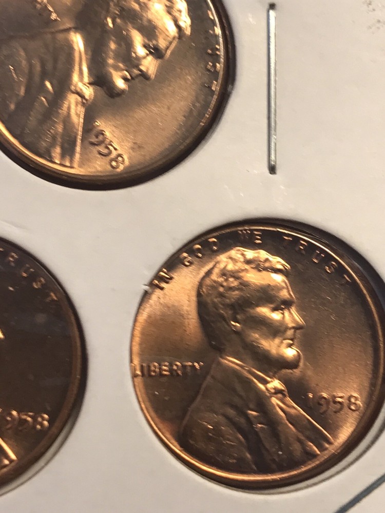 1958 Wheat Penny X3