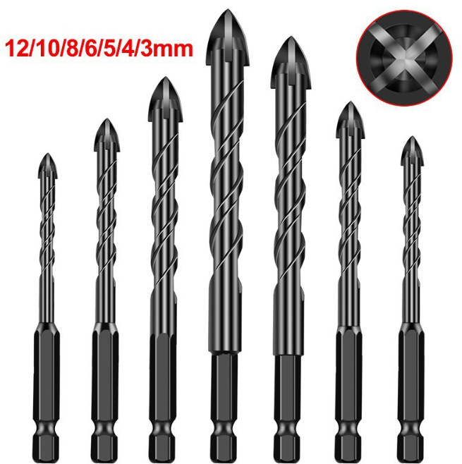 New Four-Flute Sawtooth Eccentric Drill Bit Set,4 Tooth Eccentric Drill Bit