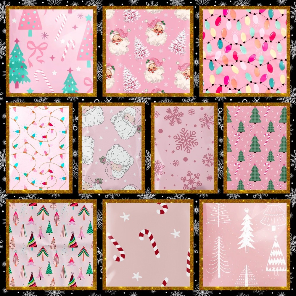 Poly Mailers Christmas Assortment Pink 14x19 Inches