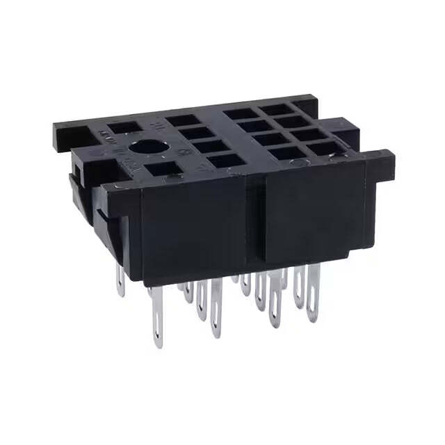 ECG RLY9122, 14 Pin Mini Blade Relay Socket ~ Through-Hole Panel Mount