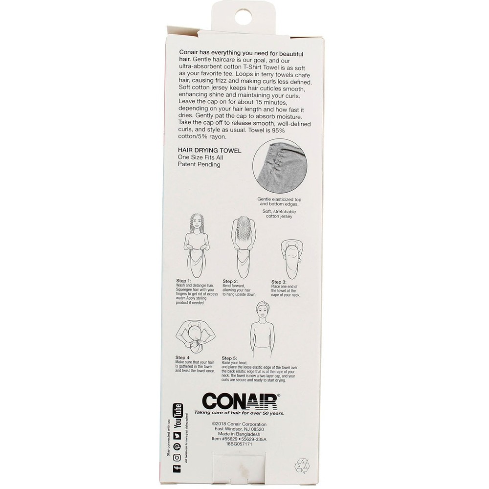 4 Pack Conair Twist & Wrap Towel
