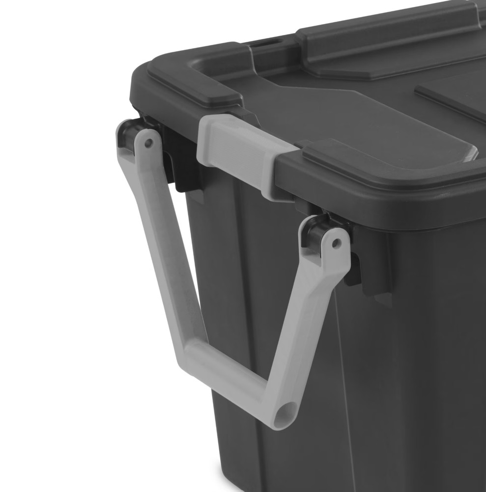 Sterilite Extra Large Storage Bin, 40 Gallon Wheeled with Handle- 2 PACK- Gray