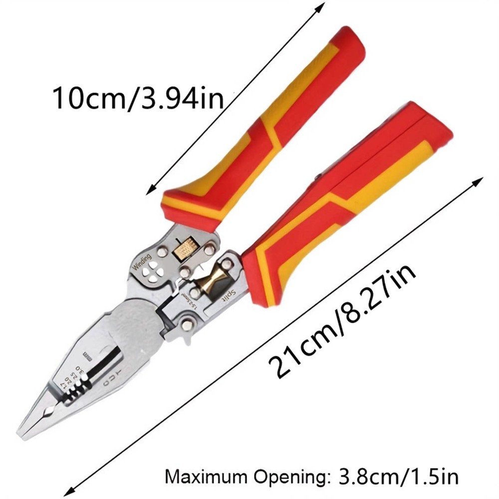 Voltage Tester Pliers Multi Tool Wire Stripper for AC DC Wire Twisting Cutting