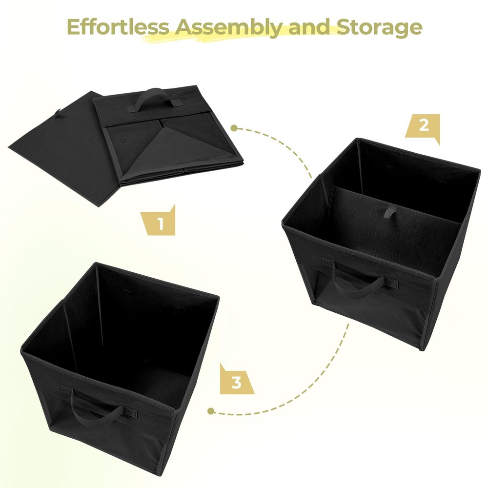 Storage Cubes, 13 Inch Cube Storage Bins With Clear Window, 6 Pack, Foldable ...