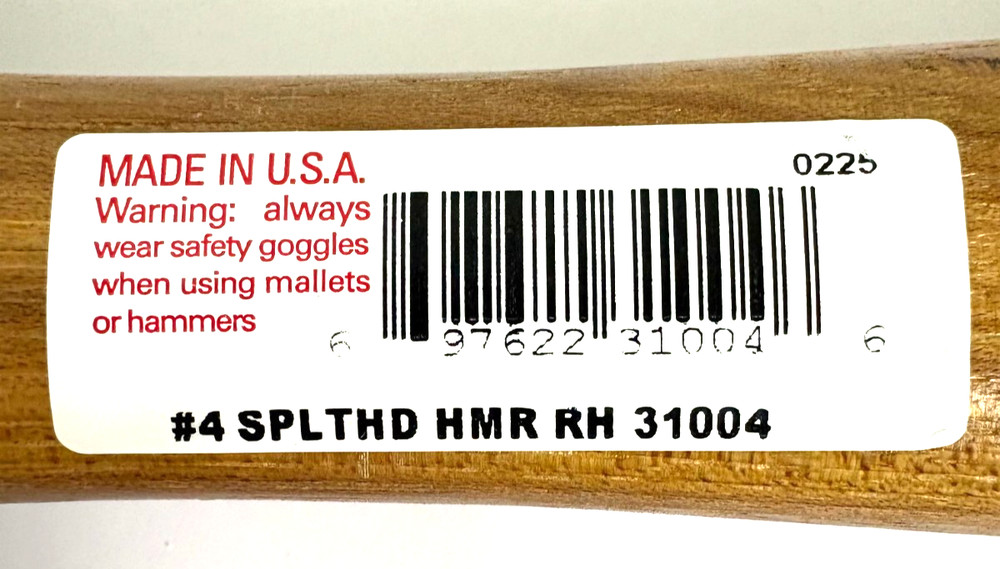 2" RAWHIDE SPLIT HEAD HAMMER MALLET GARLAND R4 31004 USA