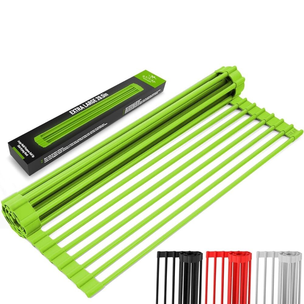 Zulay Kitchen Large Roll Up Dish Drying Rack - 20.5 inches x 13 inches