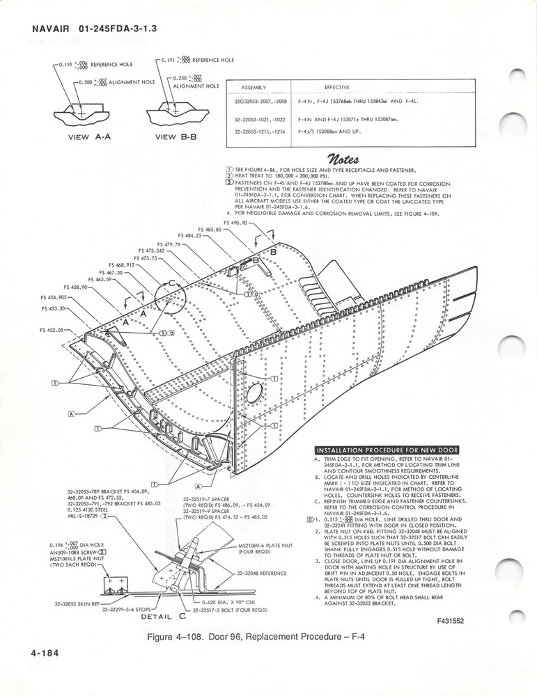 F-4 Phantom (Navy) 2000 Structural Repair-Doors & Rem Panels Flight Manual - CD