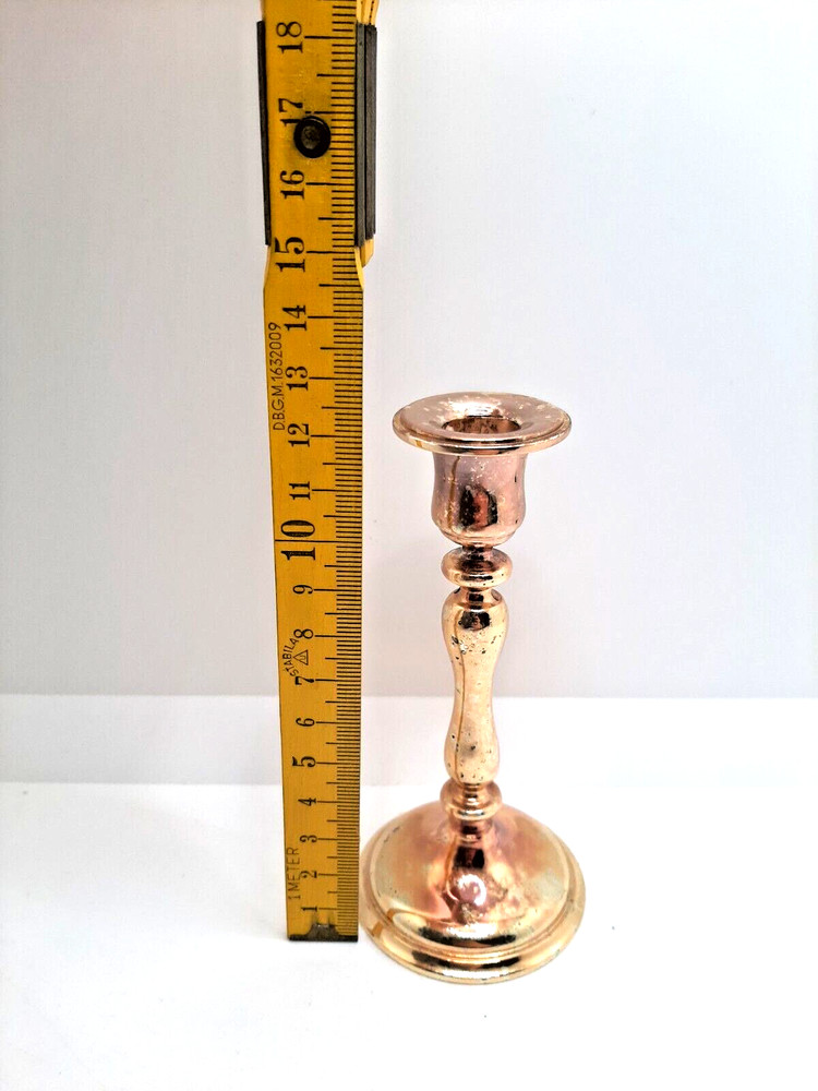 WMF Candlestick Silverplated Gold Colored 12 Cm Rare