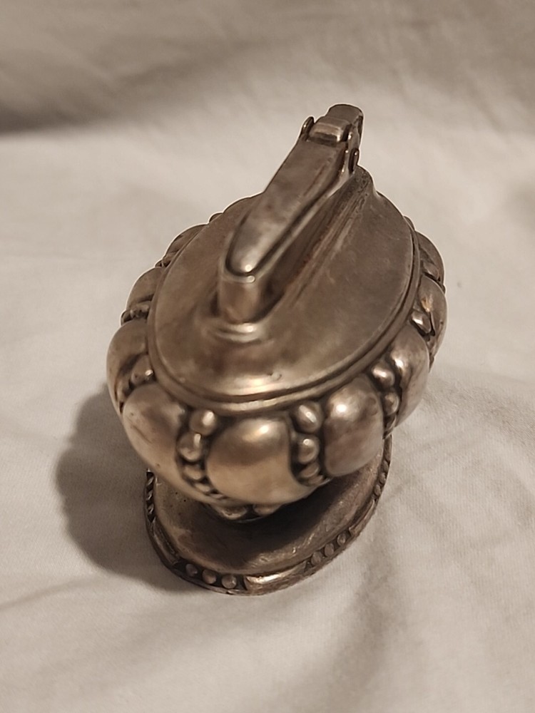 Ronson Crown silver plated 1950’s vintage table top lighter UNTESTED