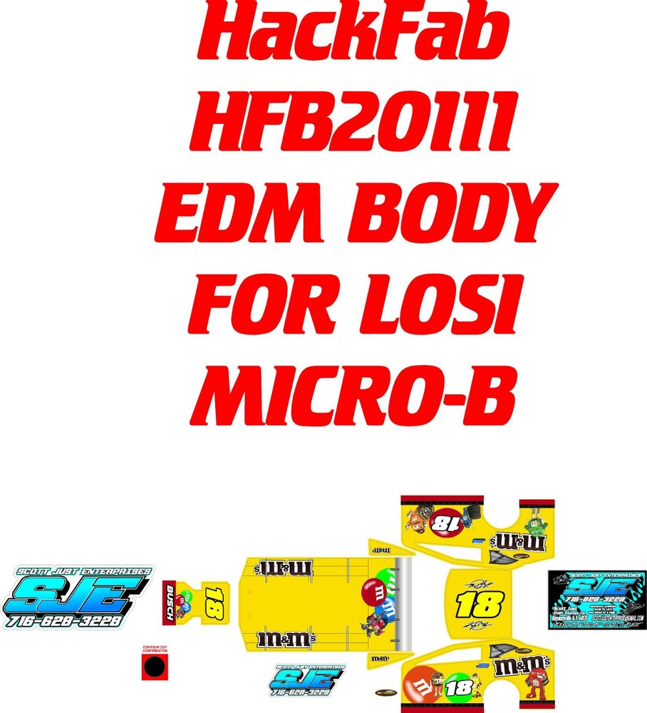 HACKFAB HFB20111  EDM  FOR LOSI MICRO B WRAP KYLE BUSCH MM