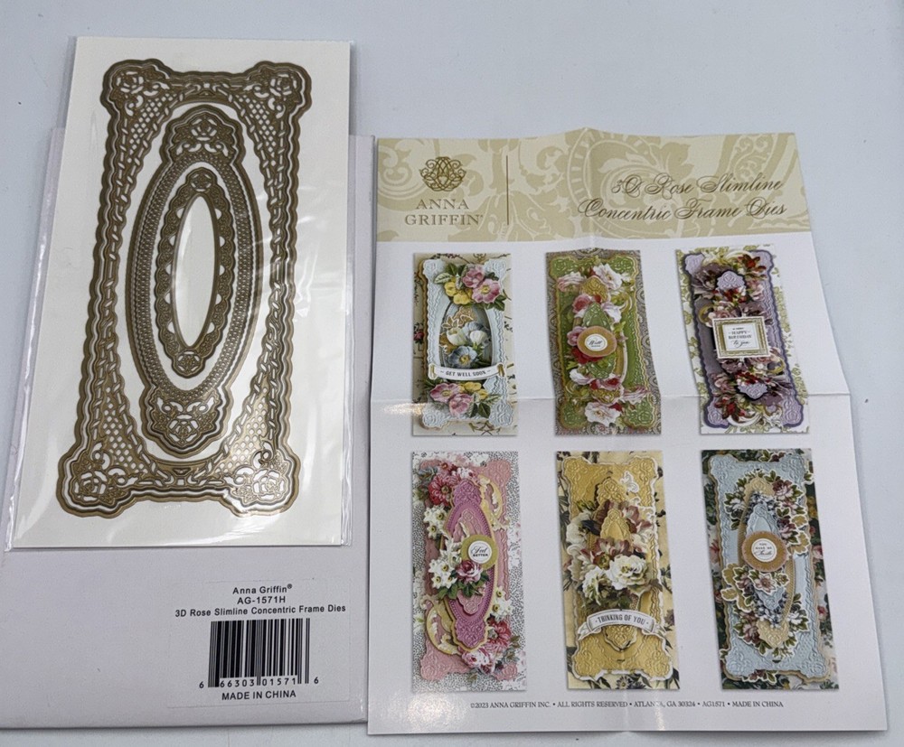 Anna Griffin 3D Rose Slimline Concentric Frame Dies