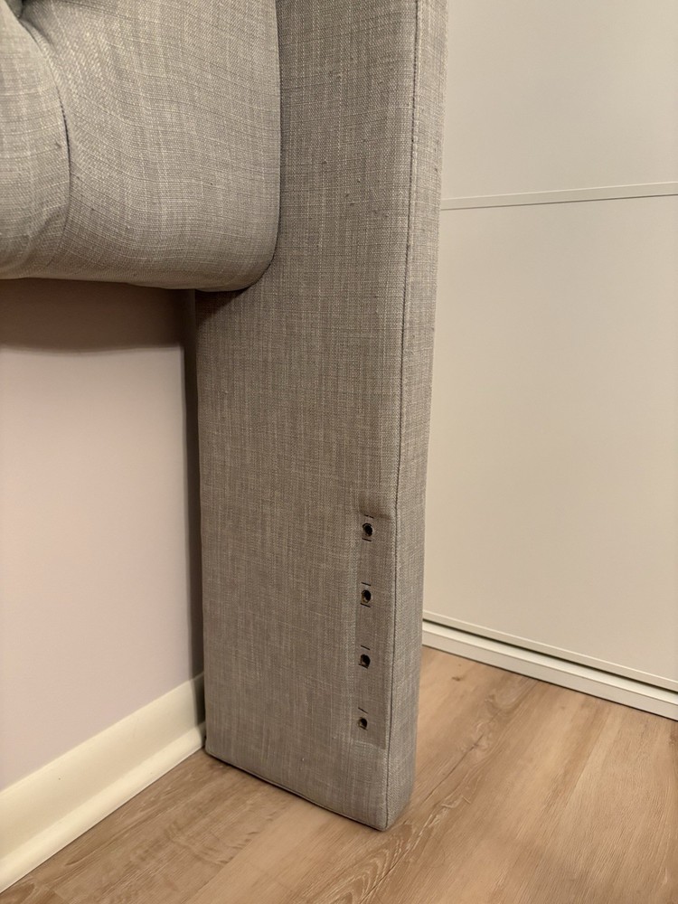 Queen Tufted Headboard - Monroe II - Gray