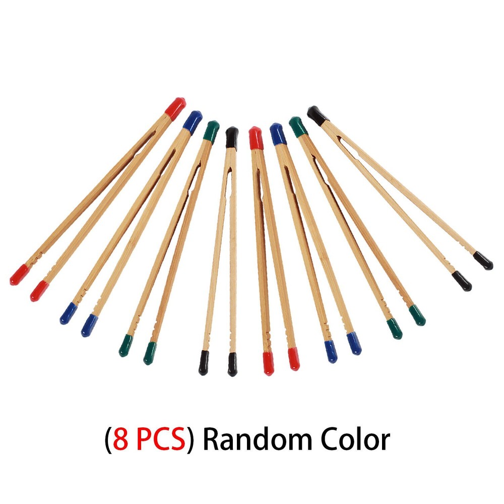 8Pcs Bamboo Print Negative Film Tongs Forceps Developing Process Photo Studio US