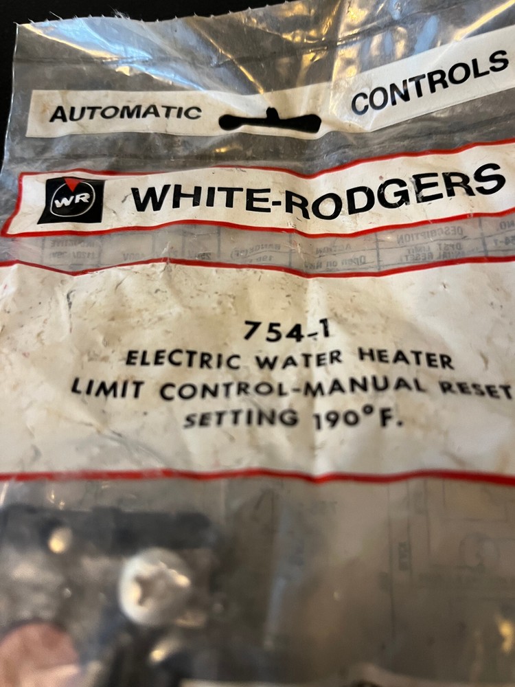White Rodgers 754-1 Electric Water Heater Limit switch