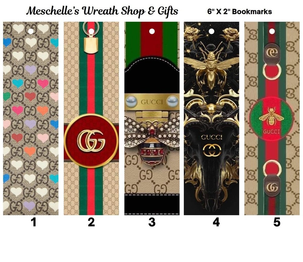Faux Designer G Themed Bookmarks