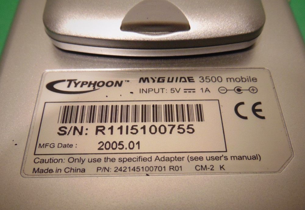 PALMARE - TYPHOON MYGUIDE 3500 - WORKING