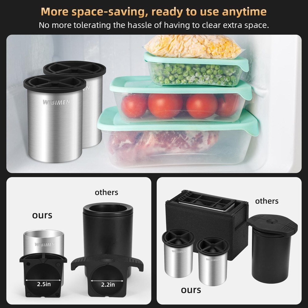 Clear Ice Cube Maker - 2.5" Ball - Stainless Steel Clear Ice Maker ... Fast Ship