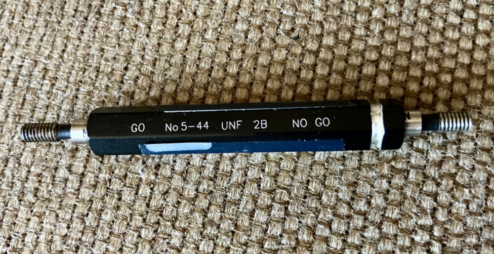 5-44 UNF 2B THREAD PLUG GAGE  GO NO GO