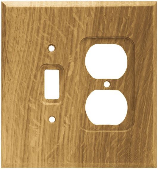 Oak Wood Single Switch/ Duplex Wall Plate (64677)