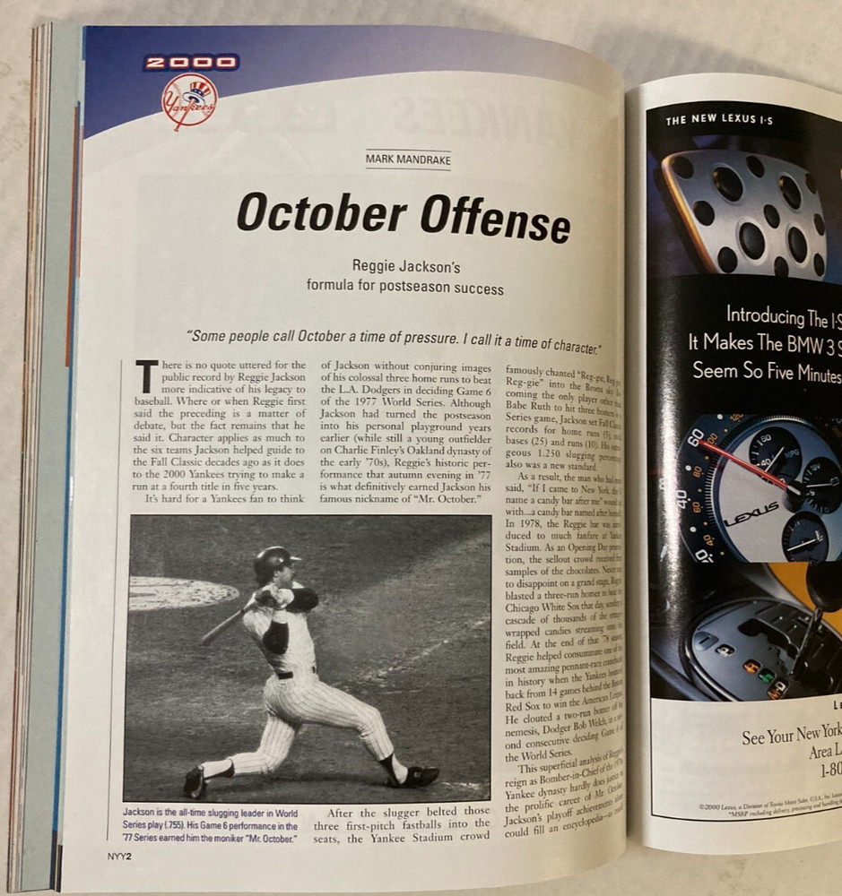 Yankees 2000 MLB World Series Program & CD w/ 1993 Topps #98 Derek Jeter Rookie