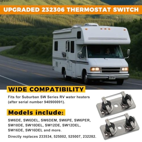 2-Pack 232306 Water Heater Thermostat Switch Compatible with Suburban SW