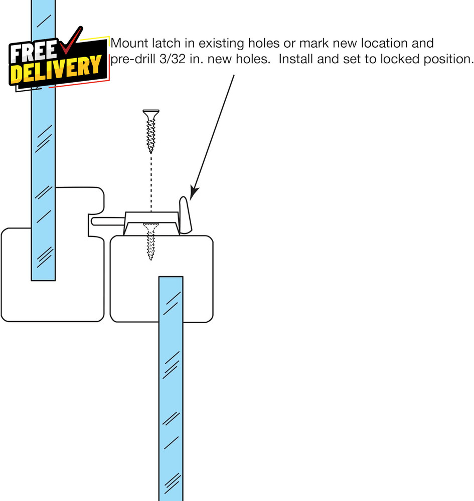 F 2590 Sash Lock for Vertical and Horizontal Sliding Windows Replace Broken S...