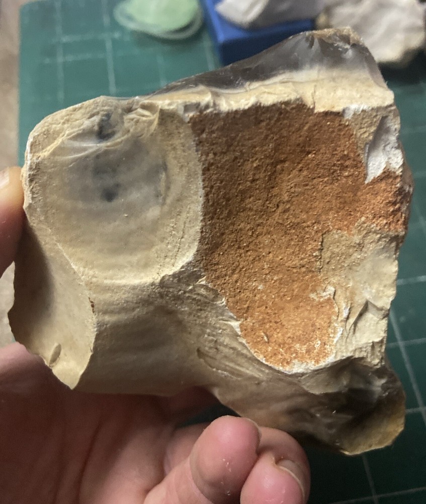 Texas Georgetown Flint Rock Dark Quality Knapping Fire Making Nice Shape 1.27 lb