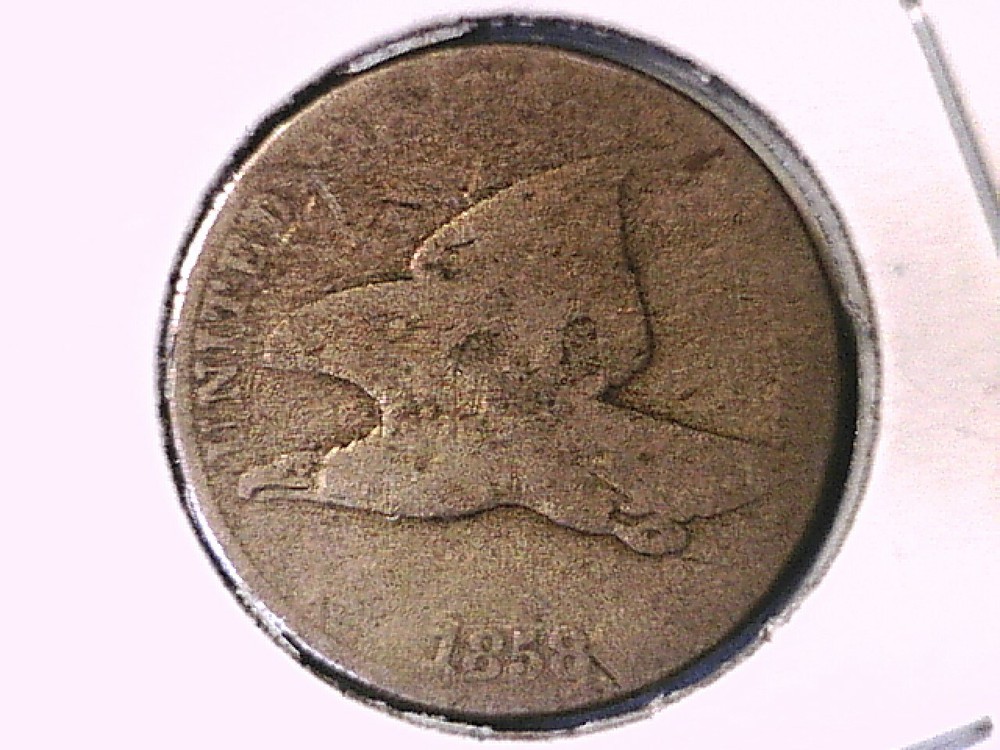 1858 Flying Eagle Cent Genuine Raw Ungraded 00202