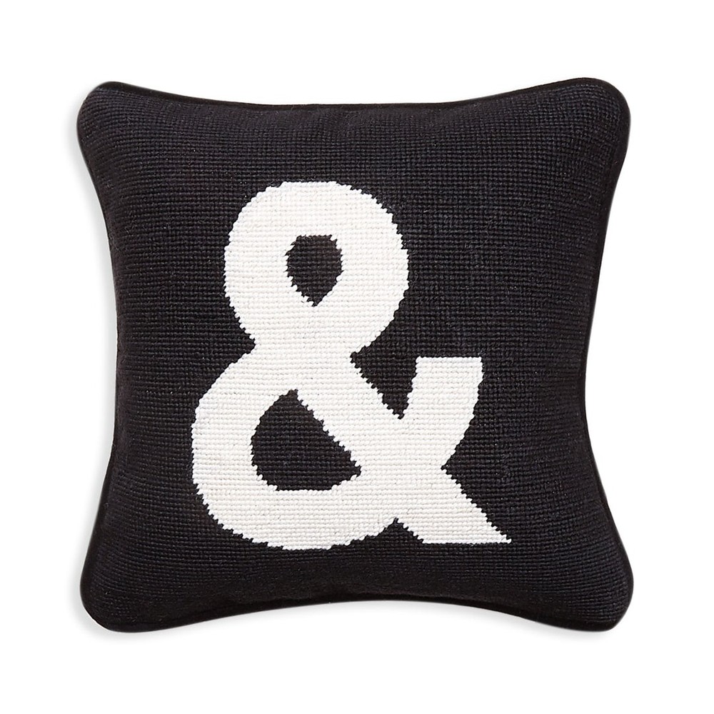 Jonathan Adler '&' Needlepoint Pillow 17x17cm