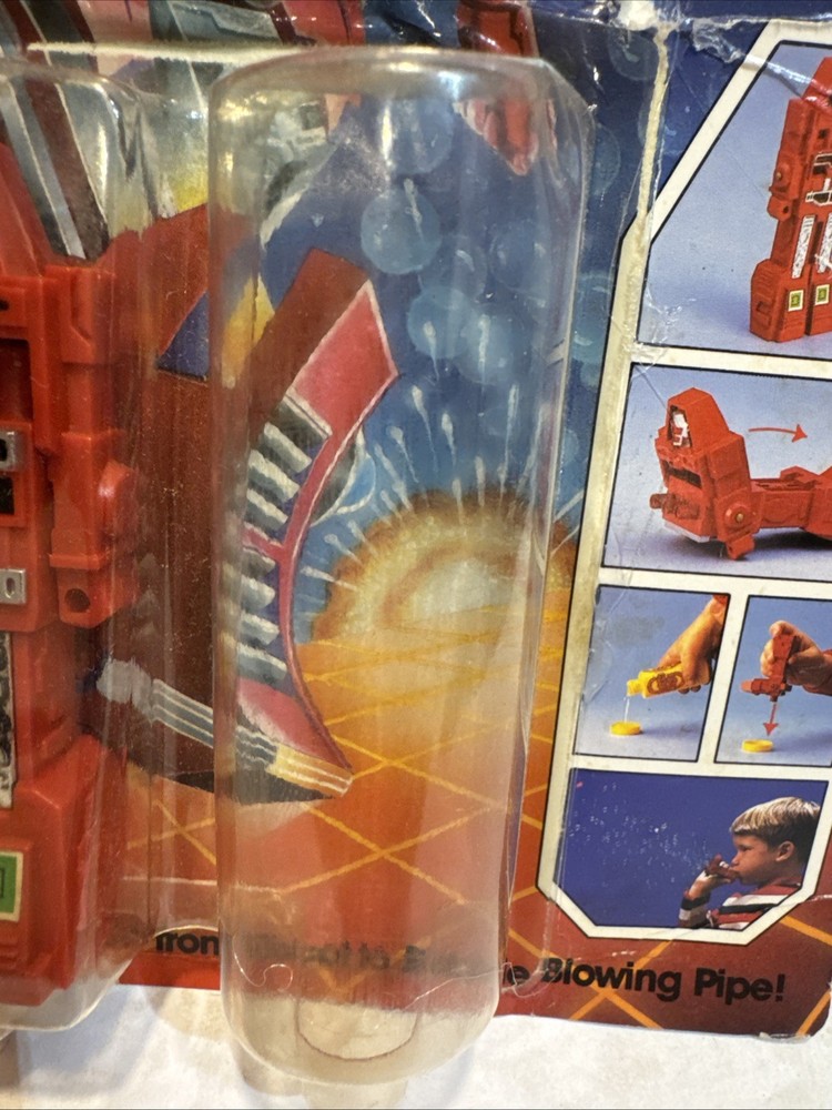 Tootsietoy Gobots bubble pipe Mighty Robot in package 1984