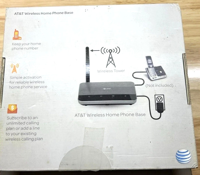 AT&T Model WF720 Cellular Wireless Home Phone Base In Box SEE DESCRIPTION NOTES