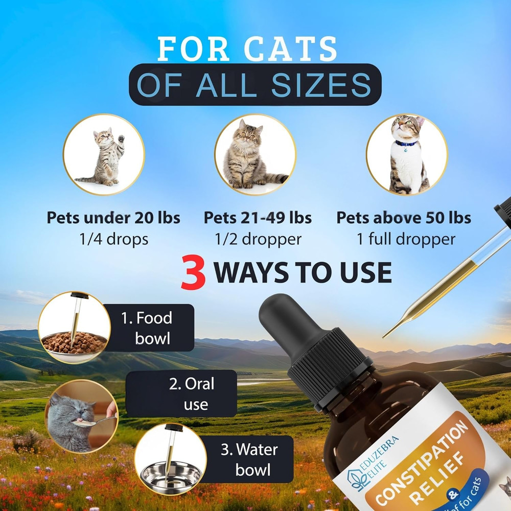 Cat Constipation Relief, Constipation Relief for Cat, Cat Laxative Constipation