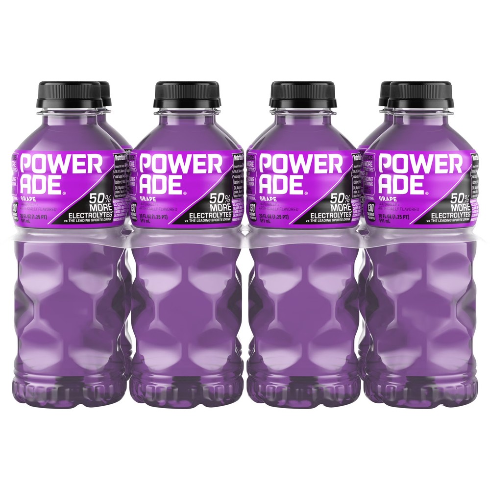 POWERADE Grape Sports Hydration Drink 20 oz 8 Pack