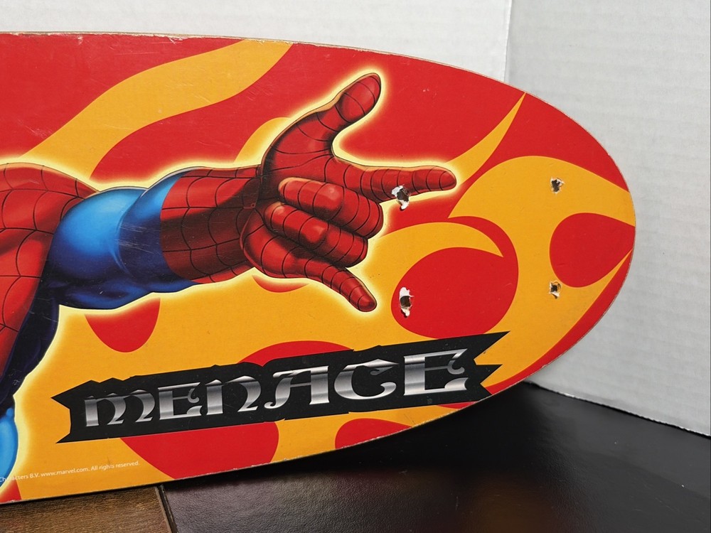 Spider Man 2011 Mini Skateboard Deck Masked Menace 21”x6”