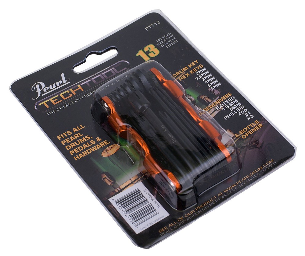 Pearl Tech Tool Drum Key & Multi-Tool - 13-in-1 for Pearl Drums/Hardware