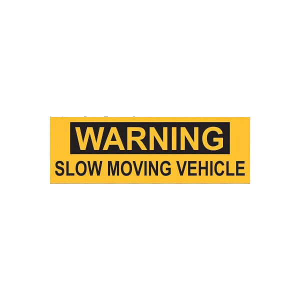 Warning Slow Moving Vehicle Bumper Sticker Decal