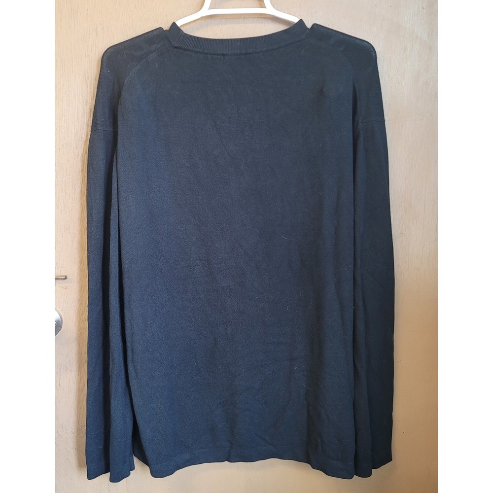 Zegna Sport Mens Black LS Pullover Viscose Poly Blend XL EUC