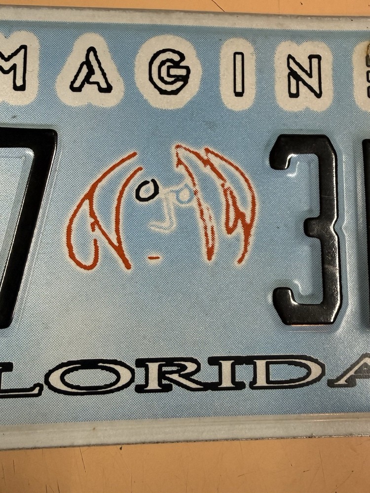 John Lennon Beatles Imagine Florida License Plate