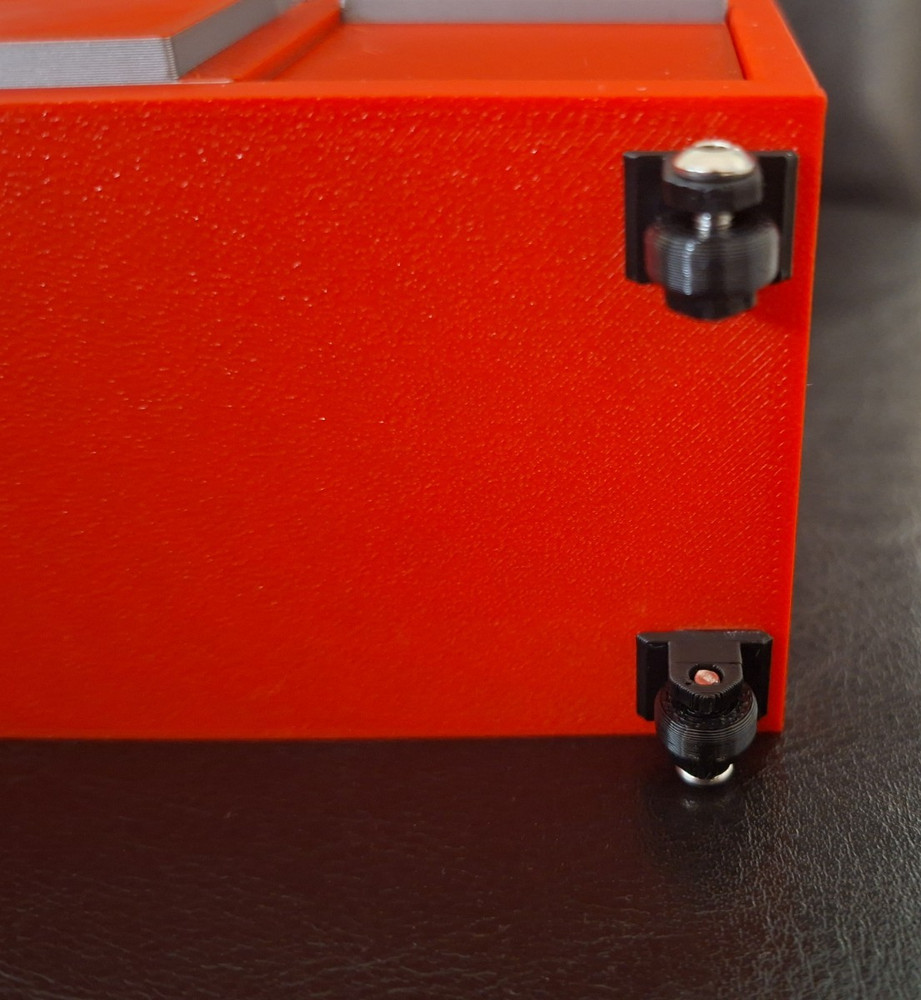 Mini High Quality 3D Printed Toolbox (Red) (Silver)