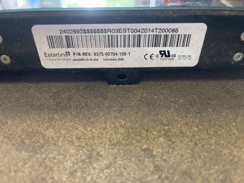 Esterline IGT Crystal Core Touch Panel P/N: 9375-00704-108-A