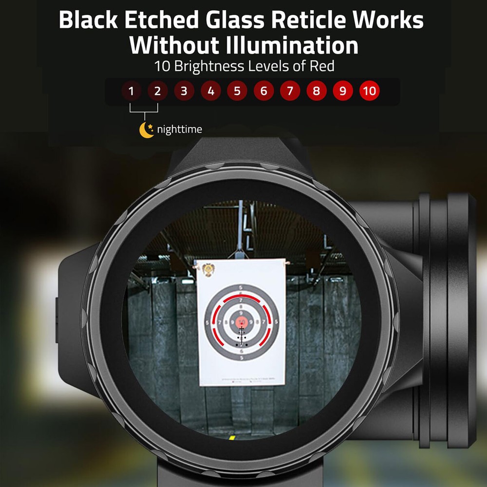 3X Motion Awake Red Dot Sight Scope Illuminated BDC Reticle For 223/5.56 Caliber