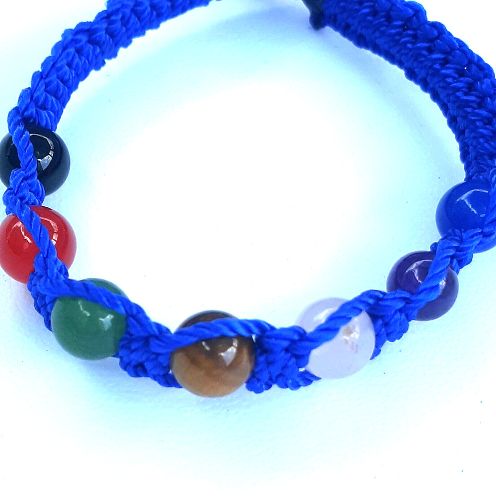 Protection Bracelets 7 Chakras in Blue String