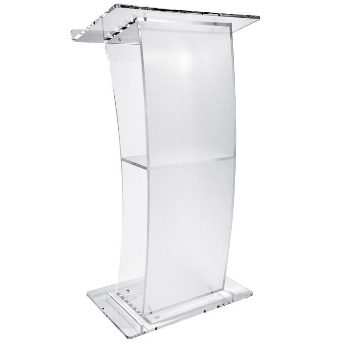 Kingdom Personalized Eclipse Acrylic Lectern with a Frosty Finish