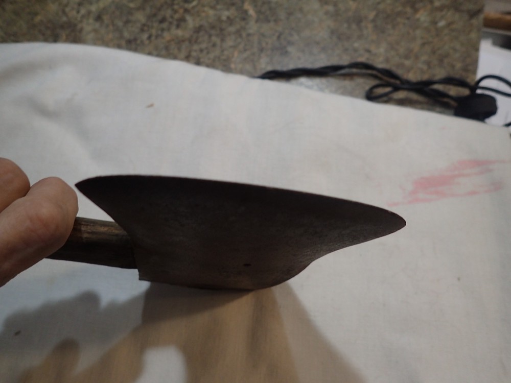 Vintage Keyatone AXE TOOL Single Bit Axe Head with wood handle