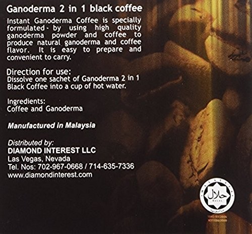 Black Coffee with Ganoderma 2-in-1 20 Count (Pack of 1)