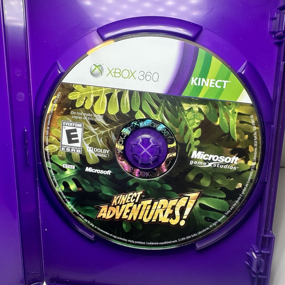 Xbox 360 Kinect Motion Sensor With Kinect Adventures - Tested