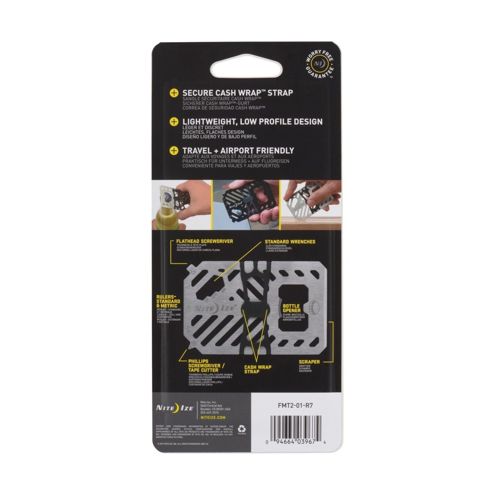 Nite Ize Financial Tool 7-in-1 Multi Tool Wallet - Black