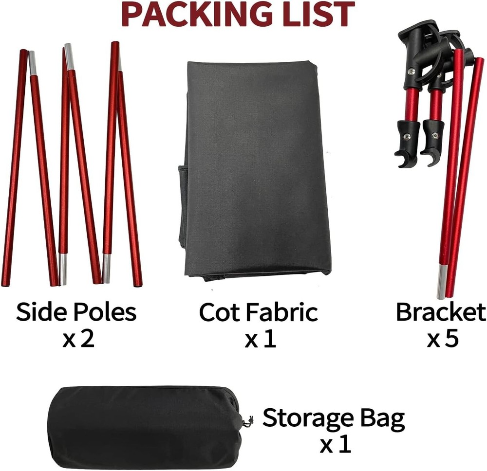 Portable Camping Cot Sleeping Cot Ultralight Backpacking Cot Bed for Outdoor Hik