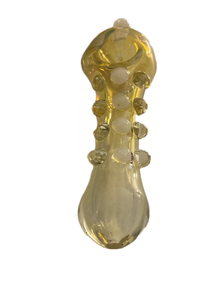 Fancy Fumed Glass Spoon Pipe | w/ Marble Texture | 5"
