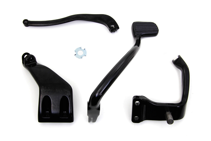Black Further Forward Mid-Control Kit fits Harley Davidson